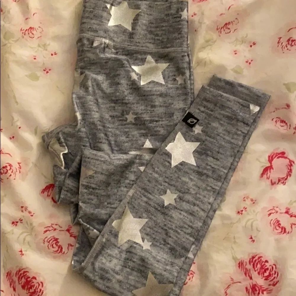 Terez grey with silver star full length legging XS